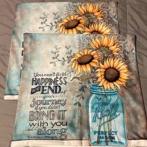 *New* Never been used set of 2 throw pillow covers (pillows not included)